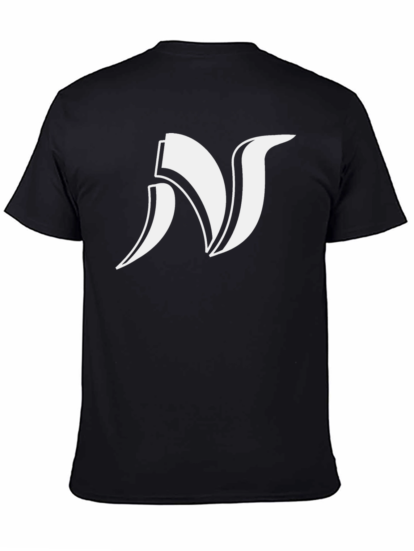 Bold Initial N Graphic Black Tee