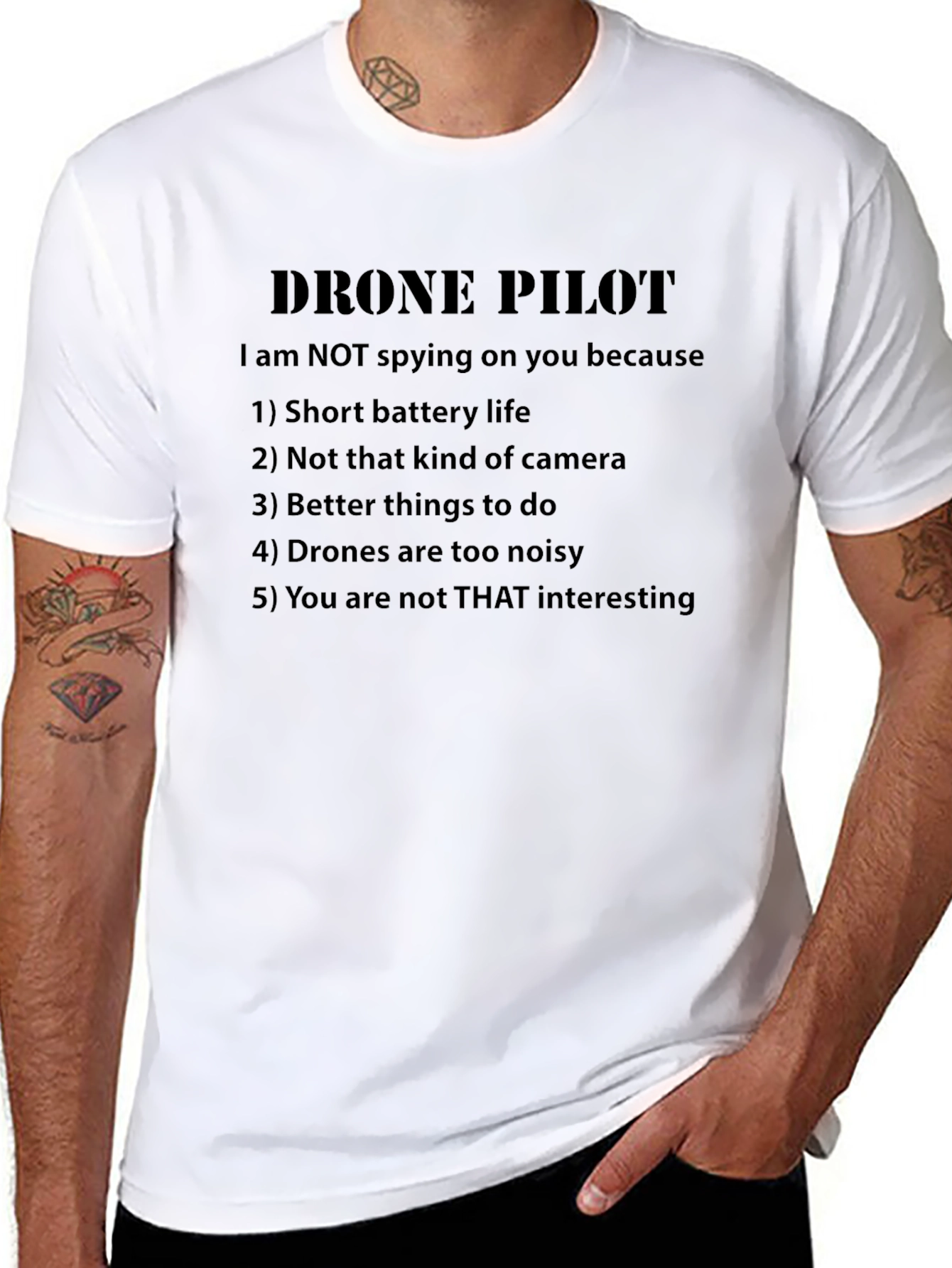 Drone Pilot Funny Slogan Graphic T-Shirt
