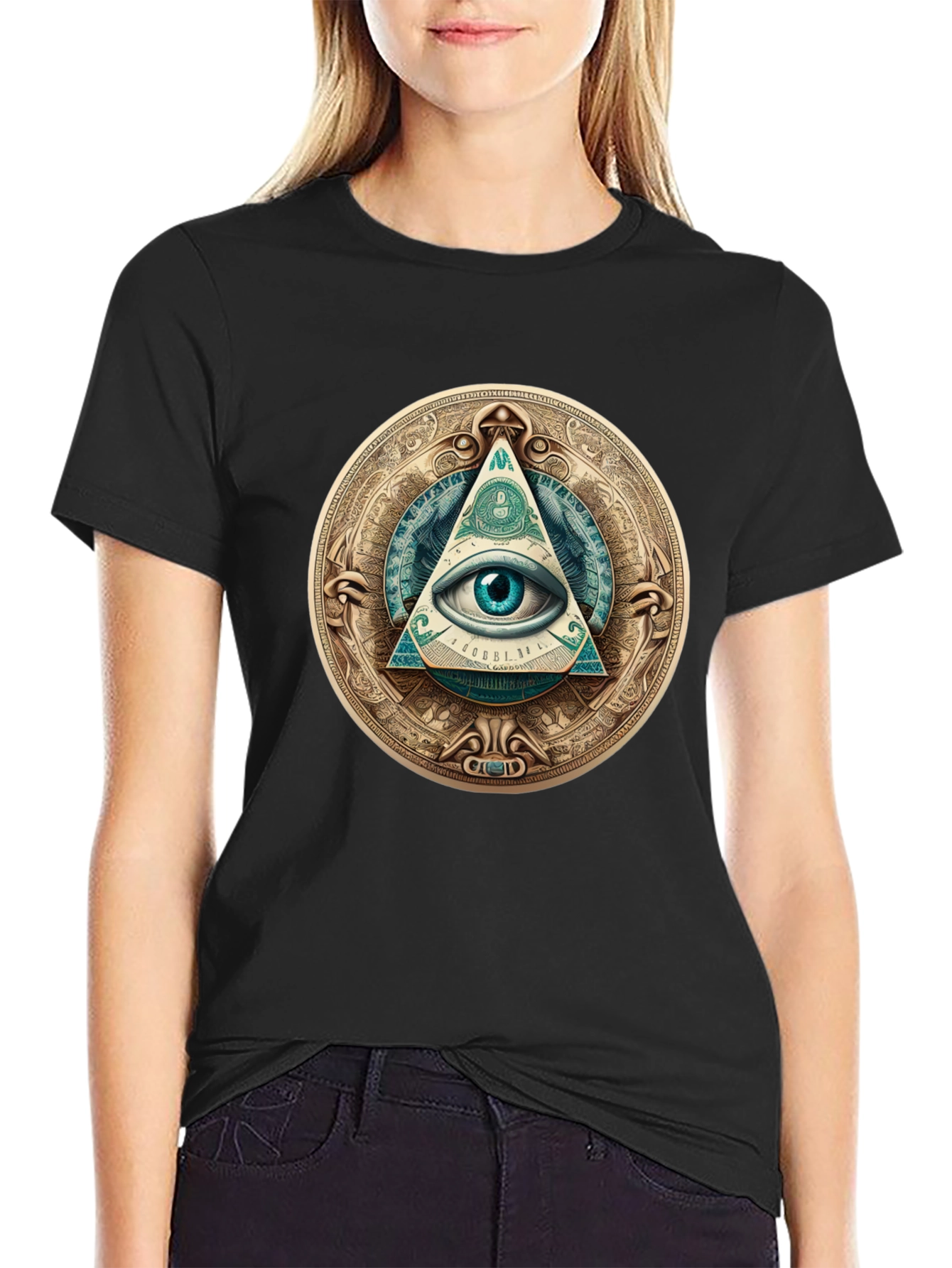All Seeing Eye Graphic Tee - Illuminati Design