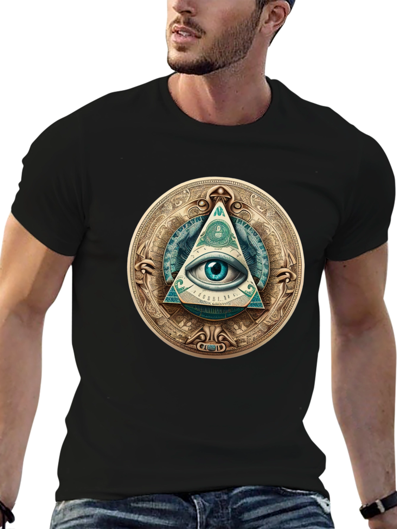 All Seeing Eye Graphic Tee - Illuminati Design