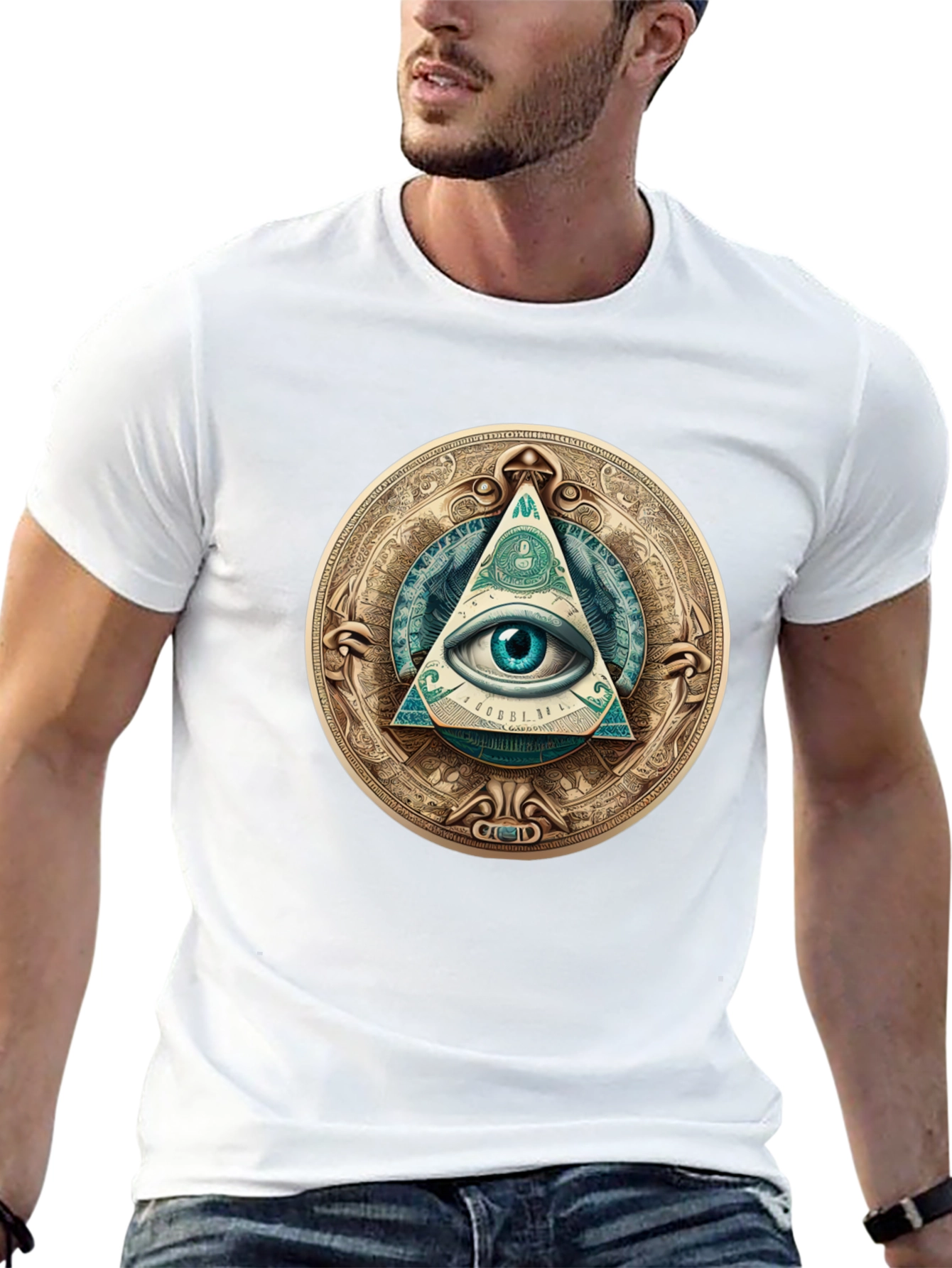 All Seeing Eye Graphic Tee - Illuminati Design