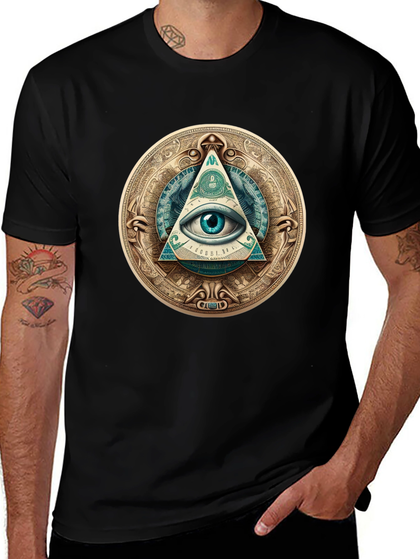 All Seeing Eye Graphic Tee - Illuminati Design