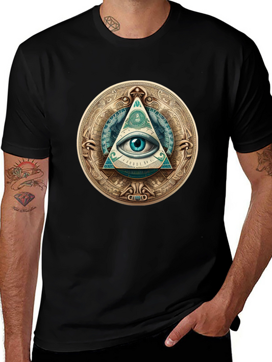 All Seeing Eye Graphic Tee - Illuminati Design