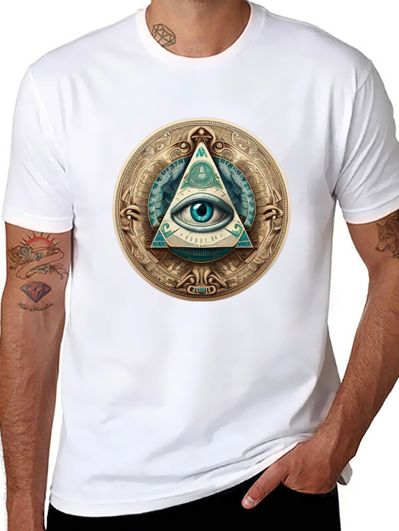 All Seeing Eye Graphic Tee - Illuminati Design