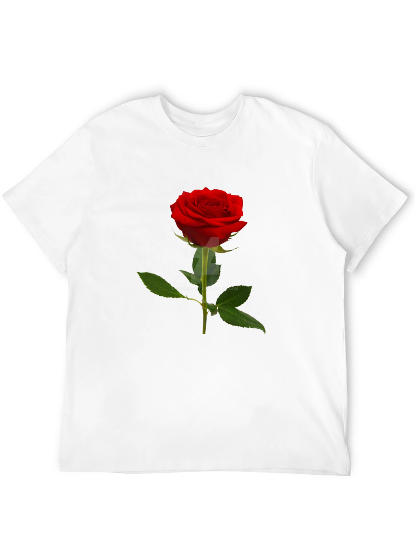 Classic Red Rose T-Shirt - Elegant Floral Design