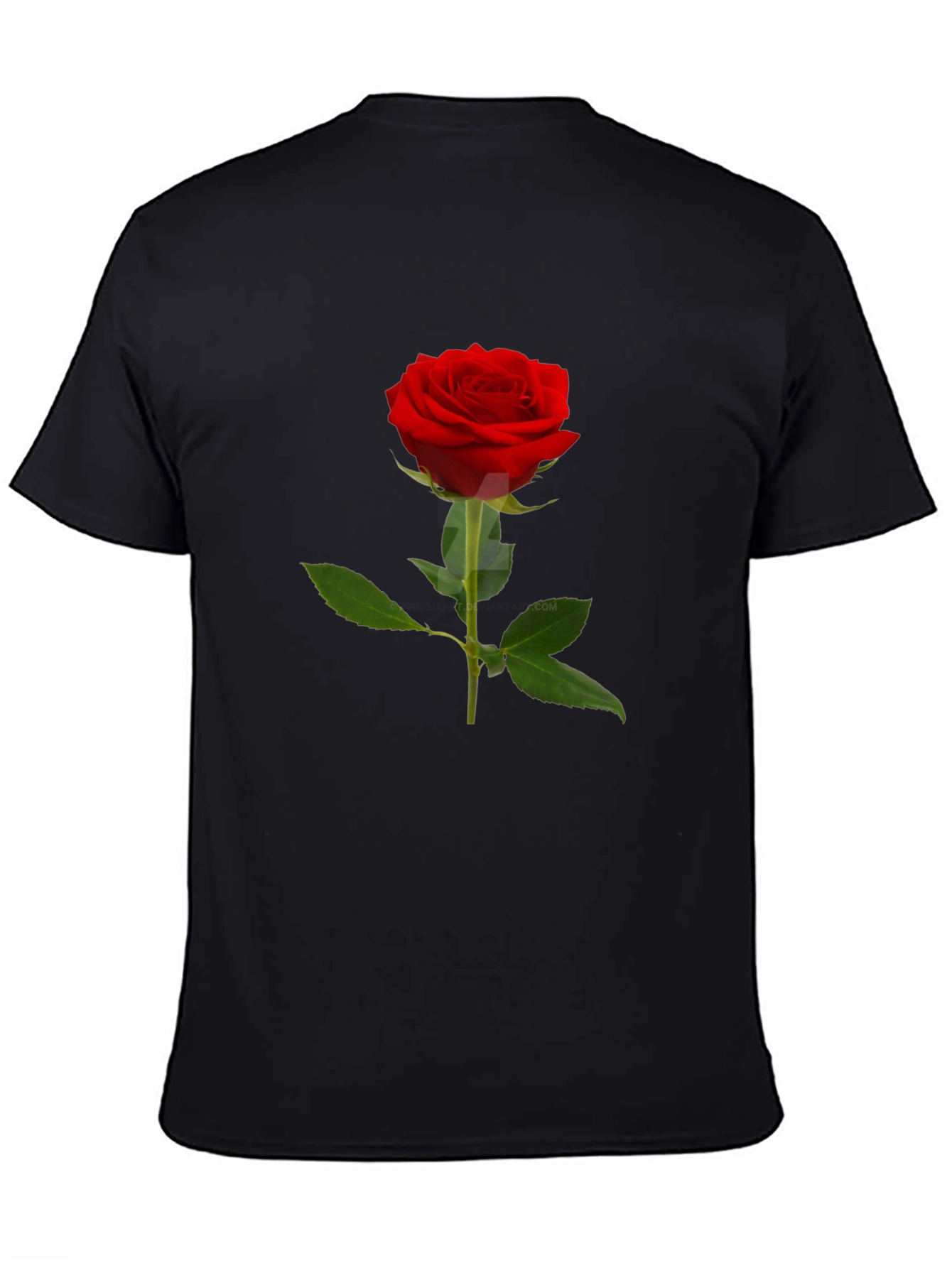 Classic Red Rose T-Shirt - Elegant Floral Design