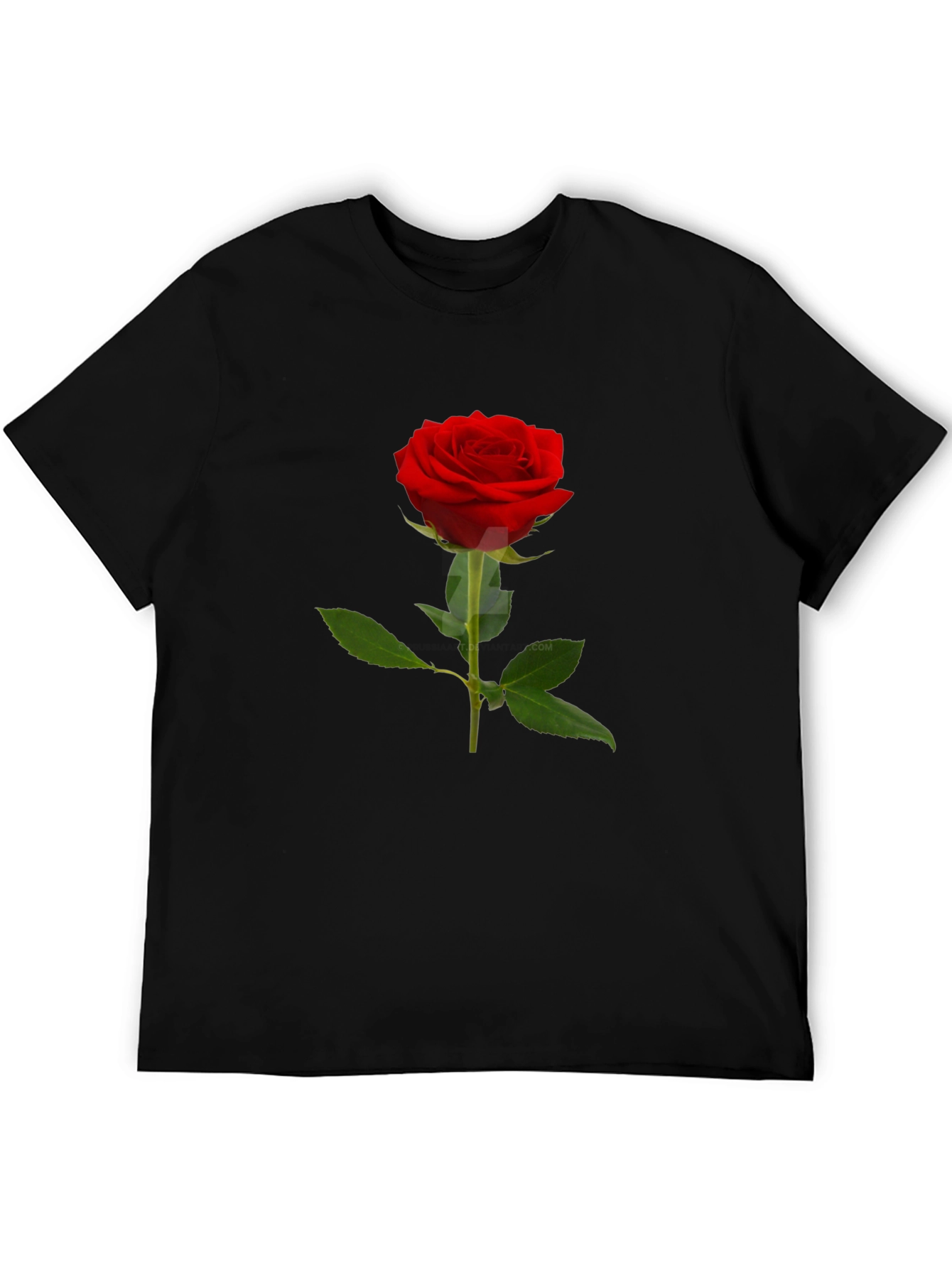 Classic Red Rose T-Shirt - Elegant Floral Design