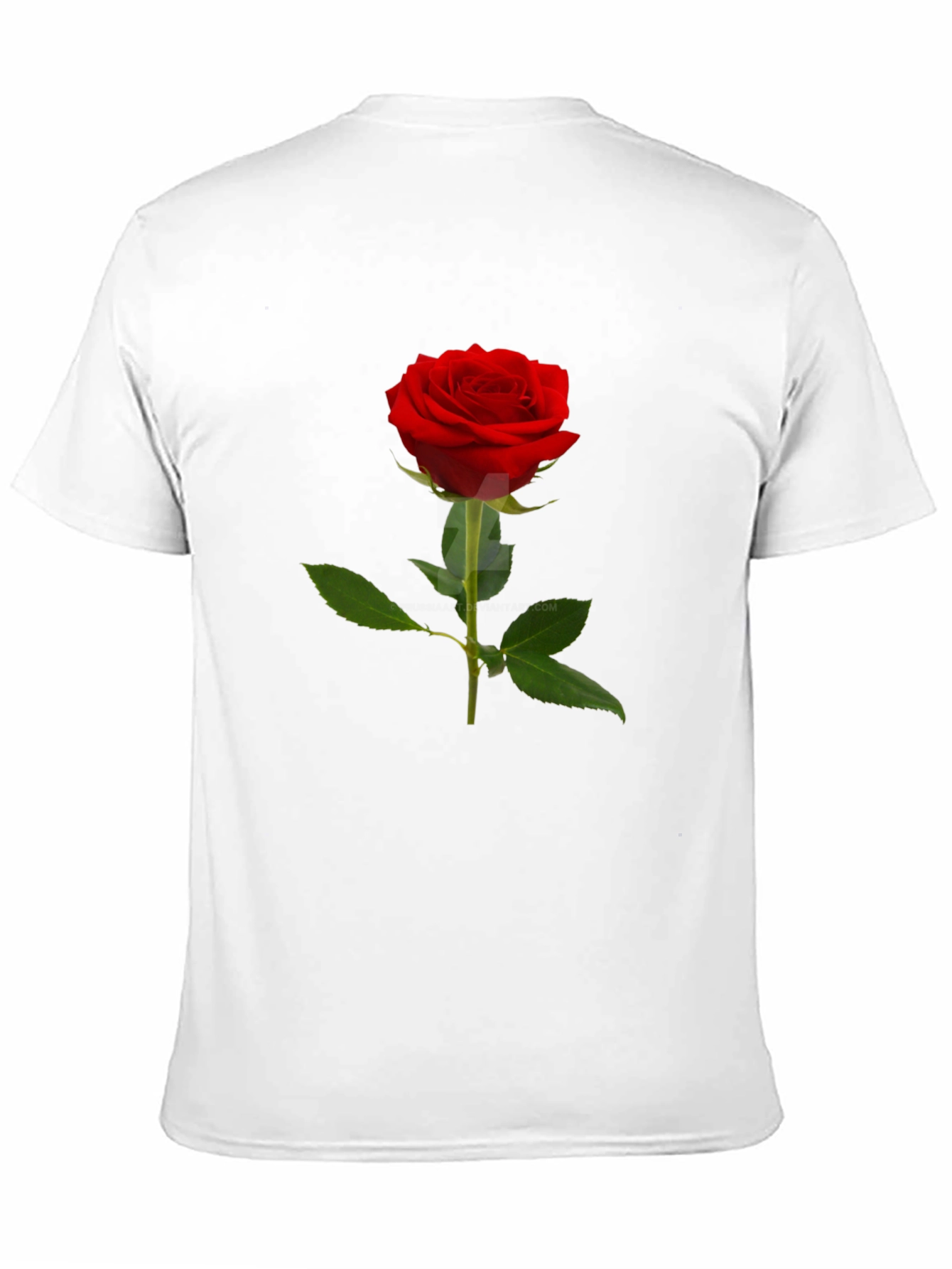 Classic Red Rose T-Shirt - Elegant Floral Design