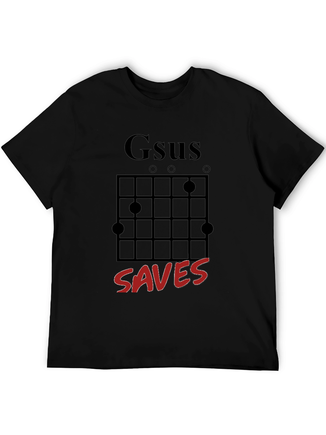 Gesus Saves Graphic T-Shirt - Black Crew Neck Tee