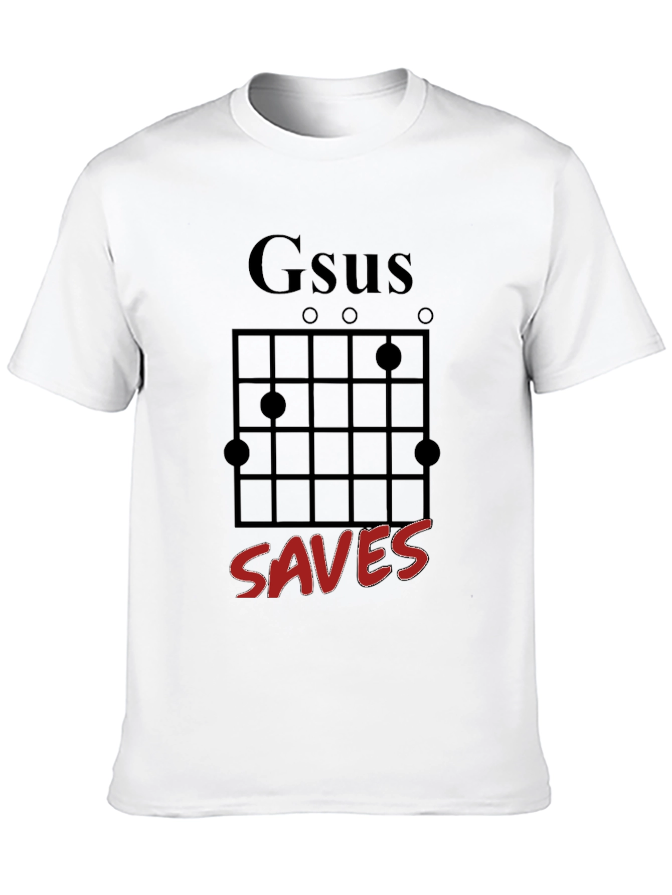 Gesus Saves Graphic T-Shirt - Black Crew Neck Tee
