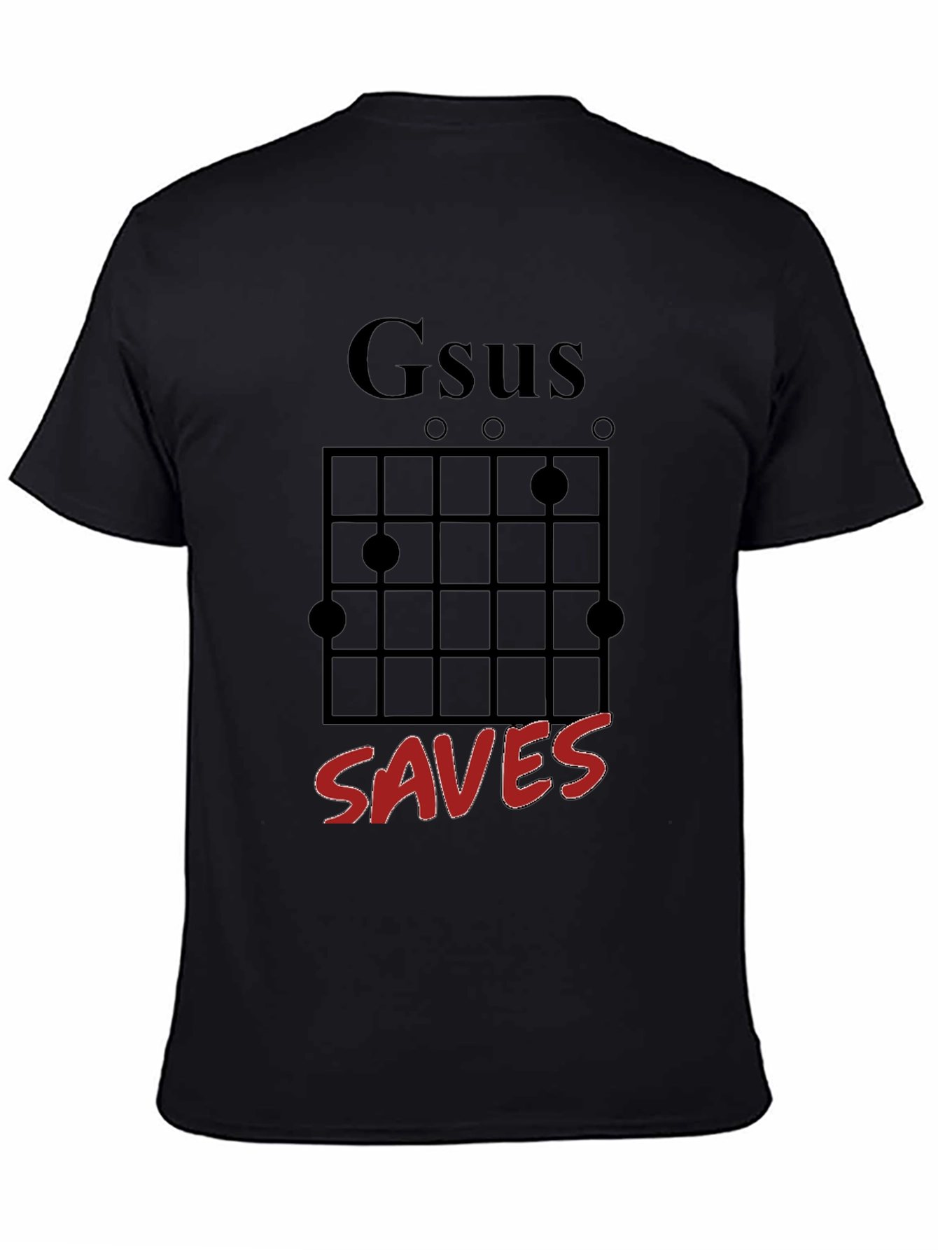 Gesus Saves Graphic T-Shirt - Black Crew Neck Tee