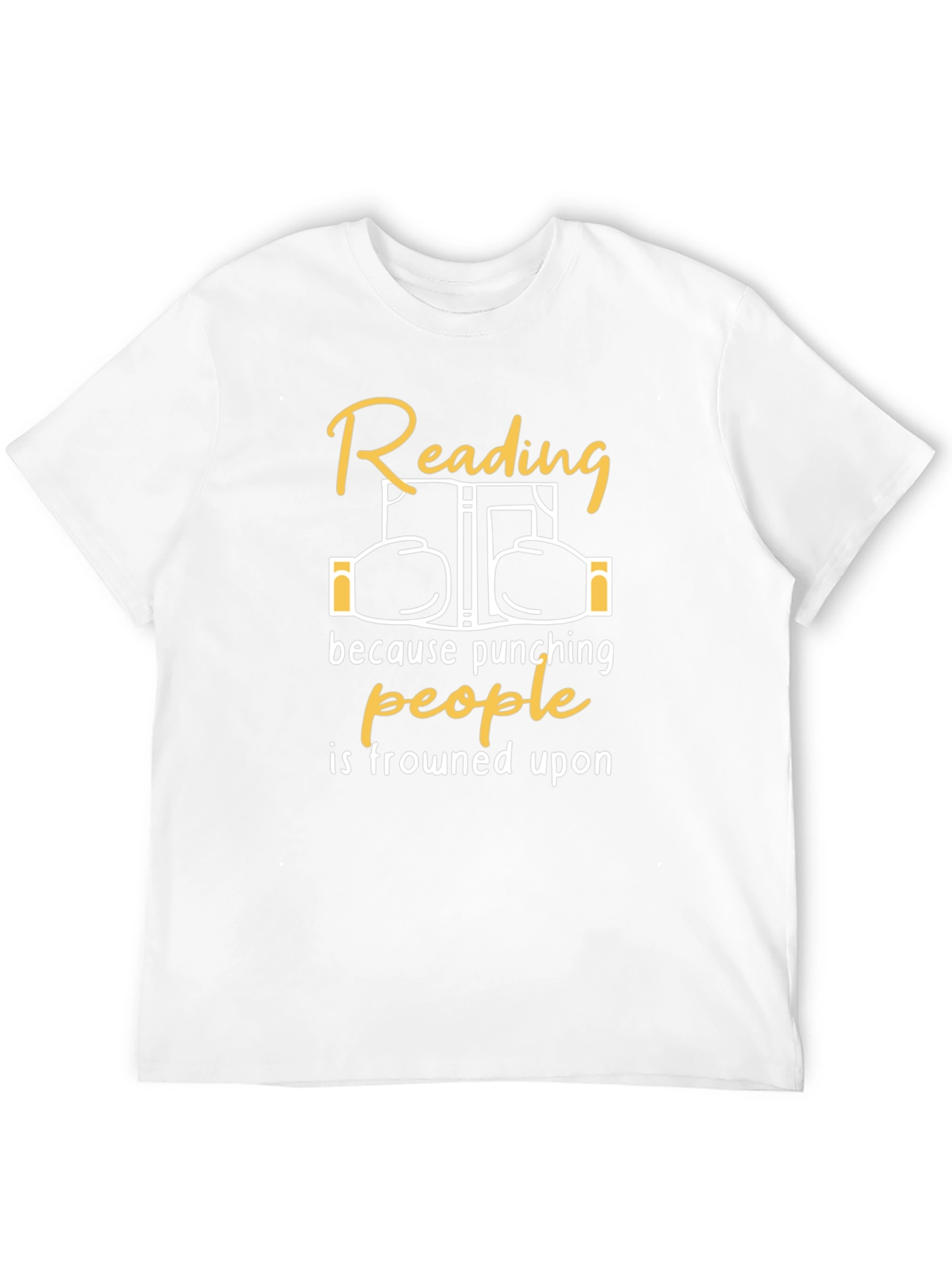 Reading Over Punching T-Shirt - Funny Book Lover Tee