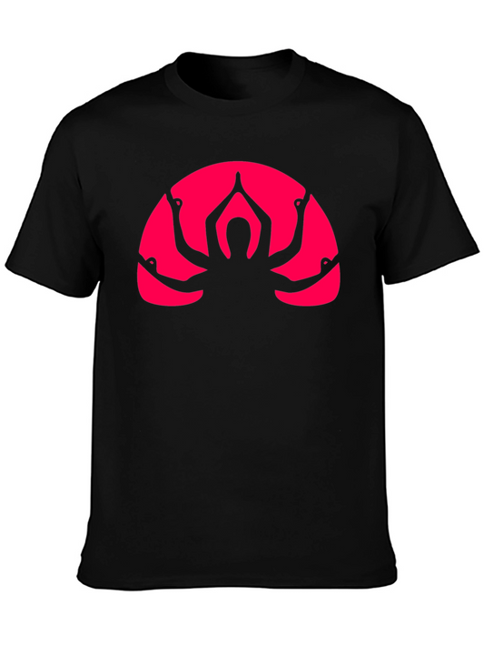 Yoga Arm Graphic Black T-Shirt