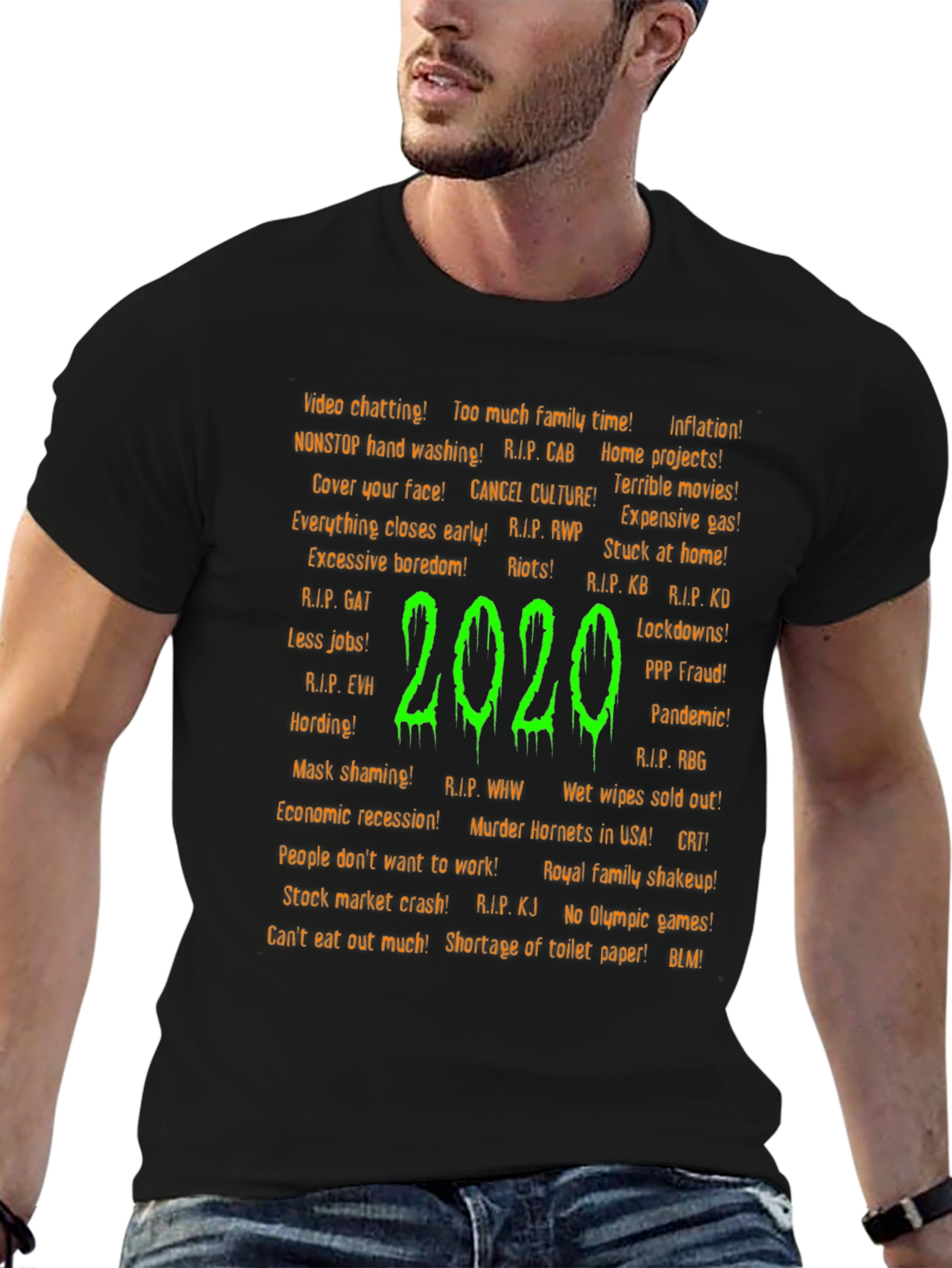 2020 T-Shirt: Pandemic & Pop Culture Black Tee