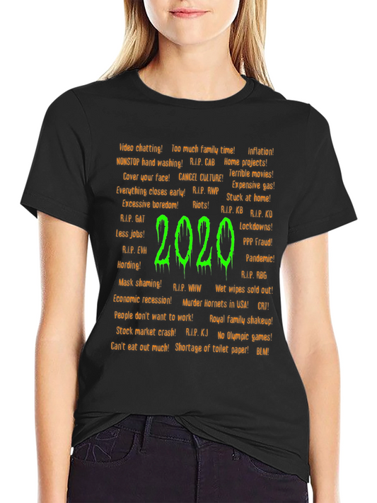 2020 T-Shirt: Pandemic & Pop Culture Black Tee