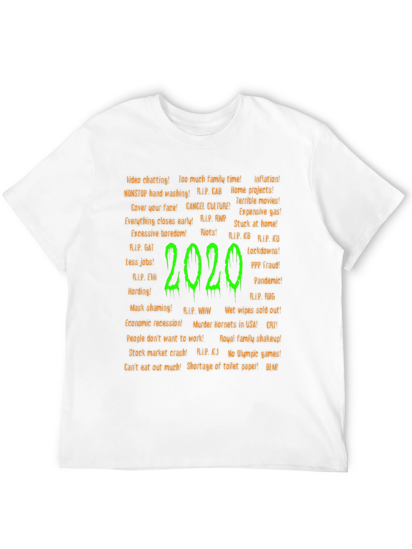 2020 T-Shirt: Pandemic & Pop Culture Black Tee