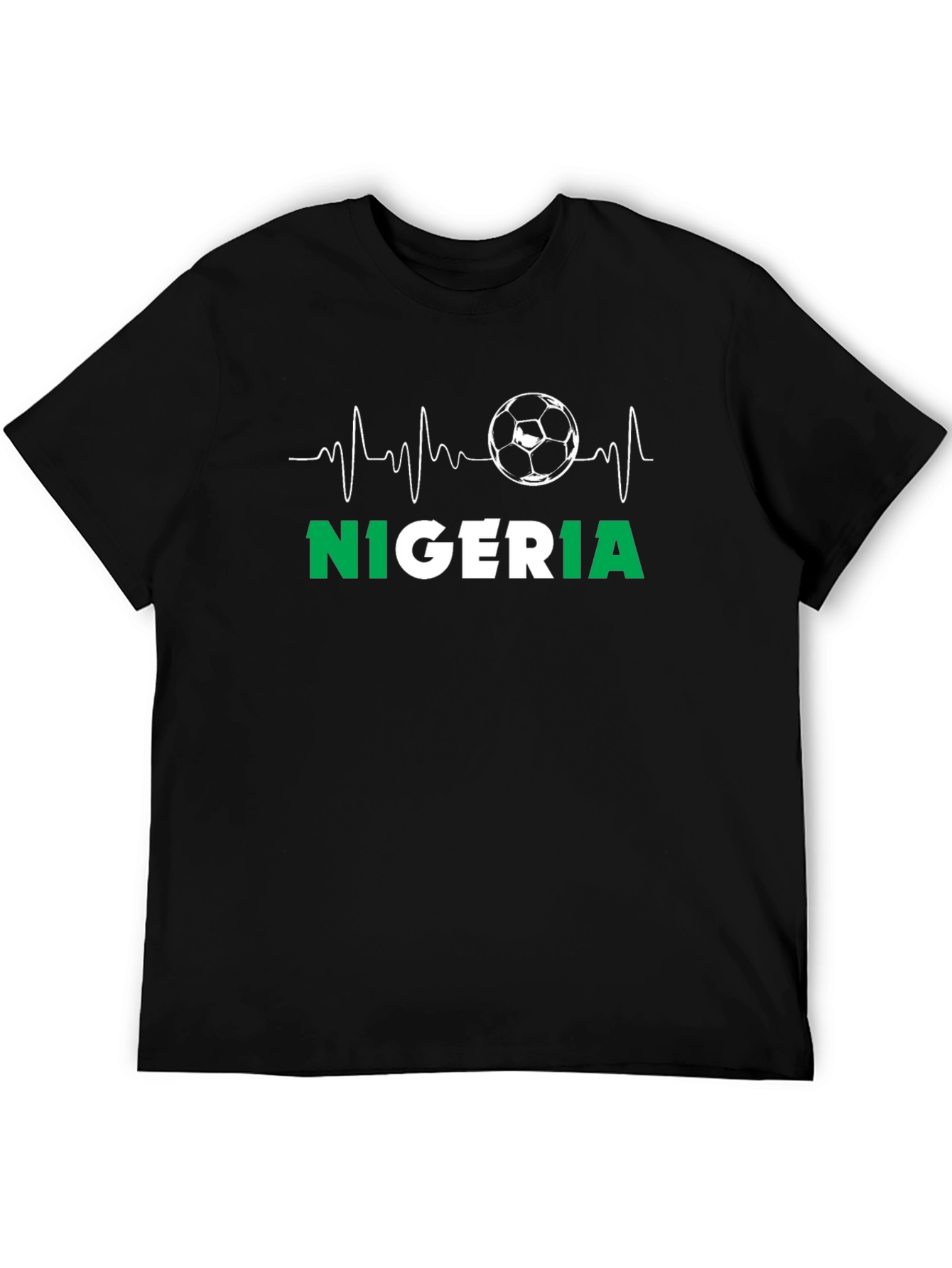 Nigeria Soccer Heartbeat T-Shirt