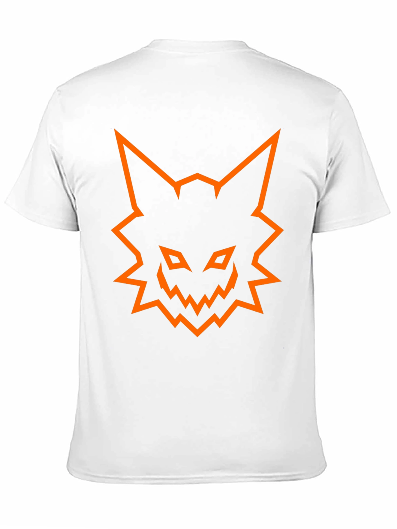 Mens Black T-Shirt with Orange Fox Graphic