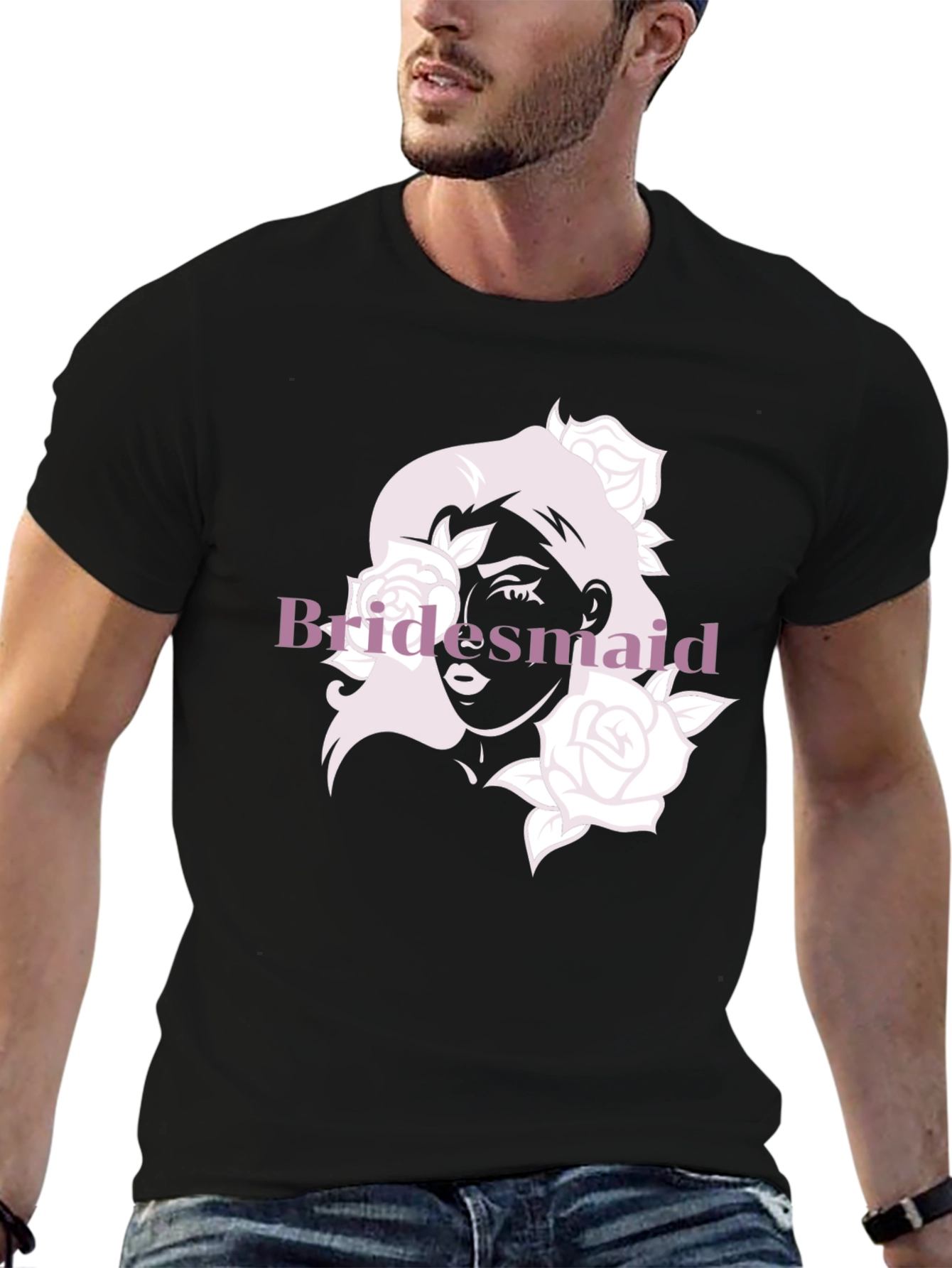 Bridesmaid Floral Graphic T-Shirt