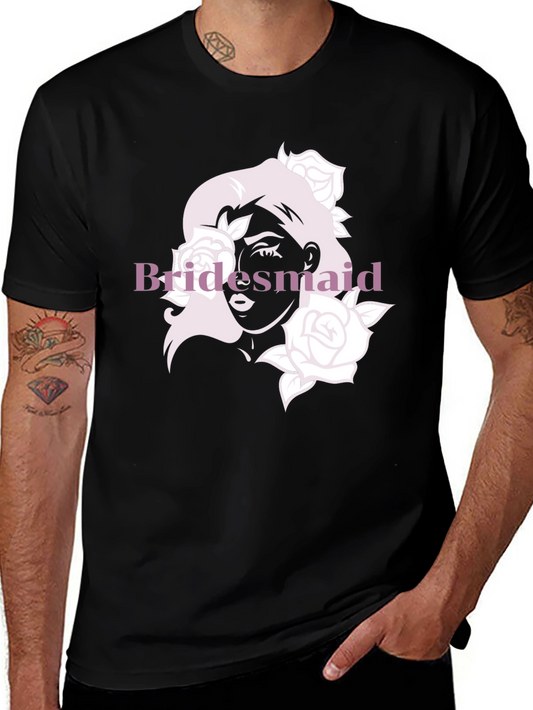 Bridesmaid Floral Graphic T-Shirt