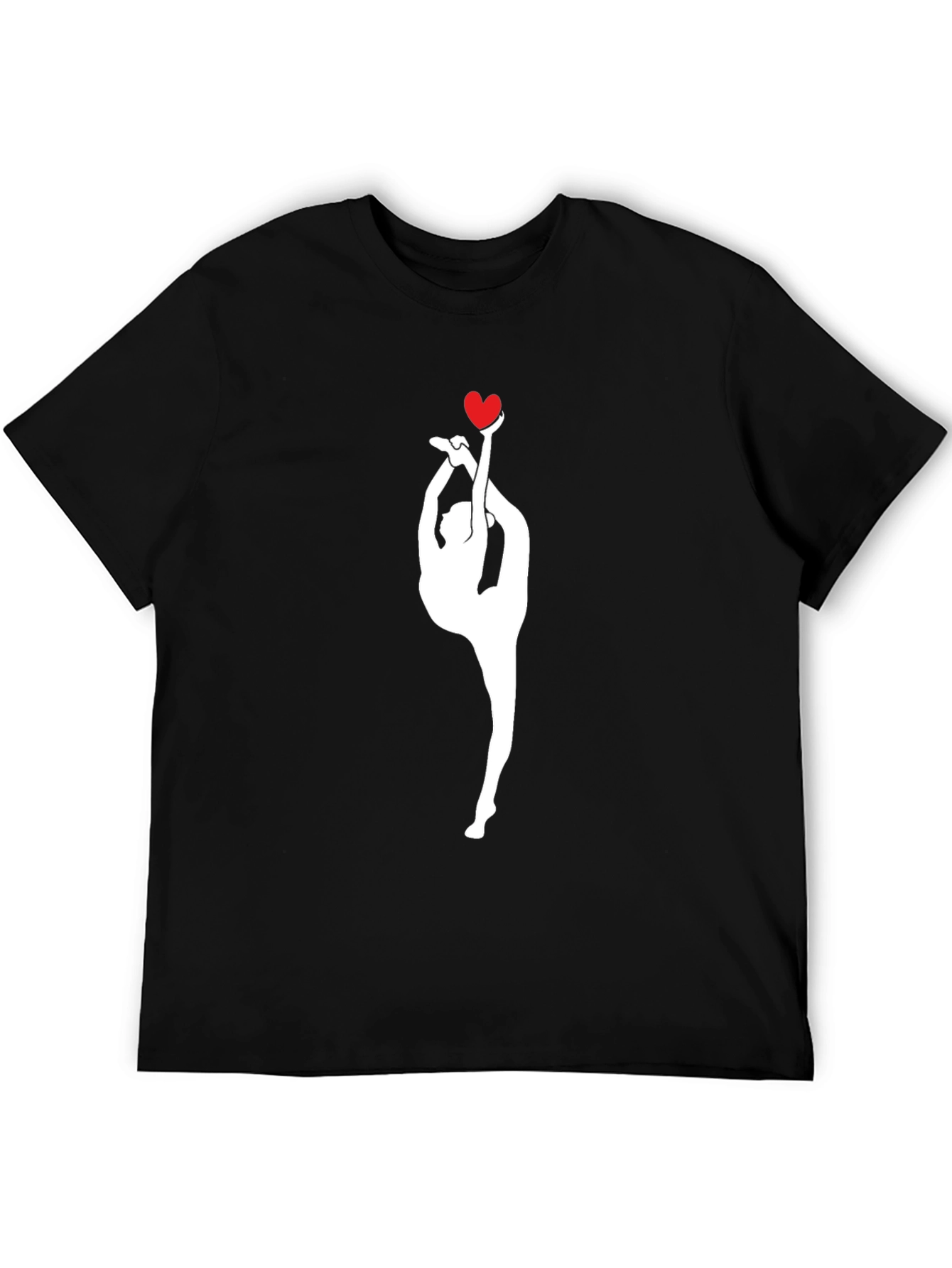 Gymnast Heart Black T-Shirt