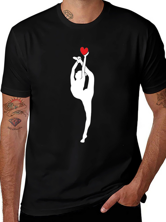 Gymnast Heart Black T-Shirt