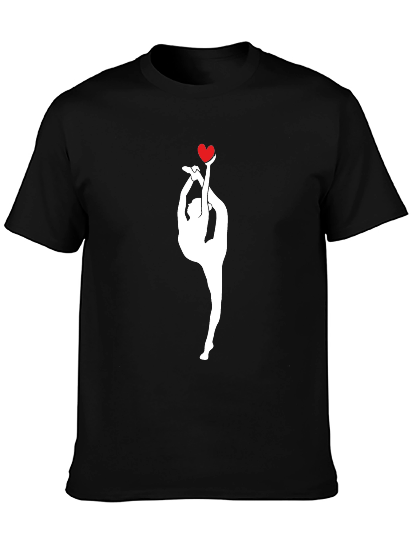 Gymnast Heart Black T-Shirt