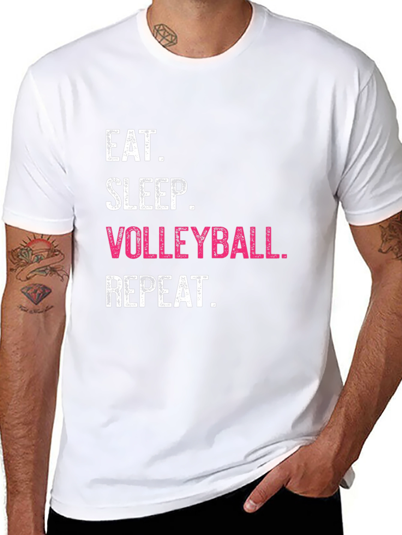 Eat Sleep Volleyball Repeat Black T-Shirt