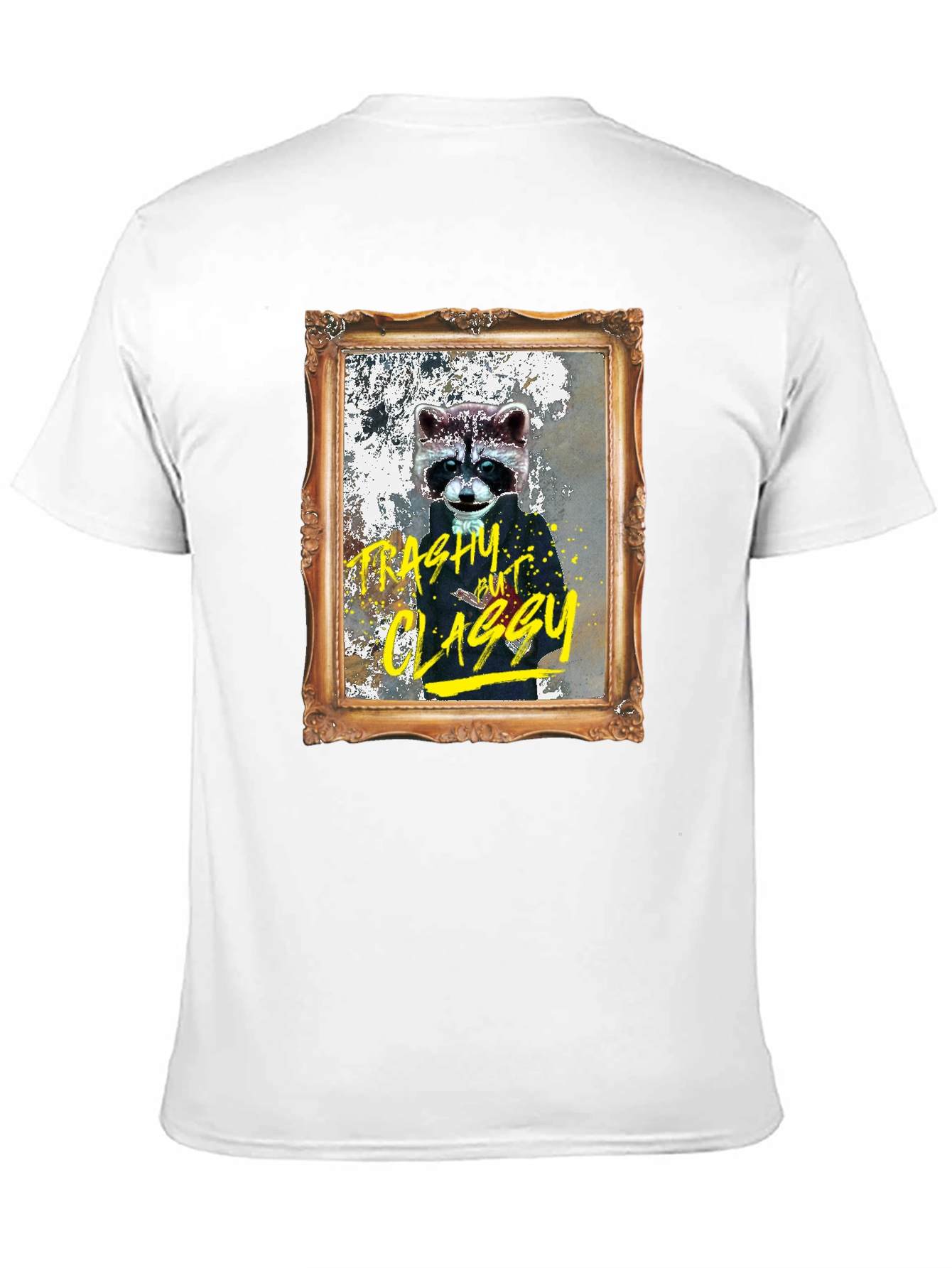 Trashy But Classy Raccoon Graphic Tee - Black