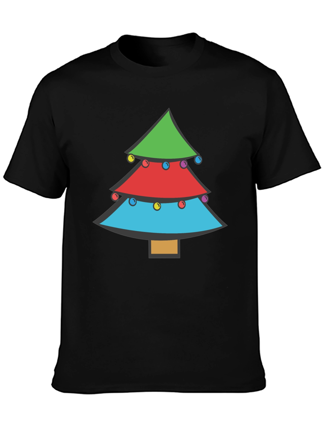 Festive Christmas Tree Graphic Tee - Holiday Apparel