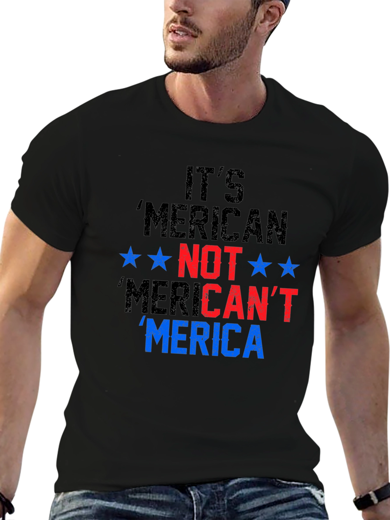 Patriotic Merica T-Shirt - Its American Not Mericant