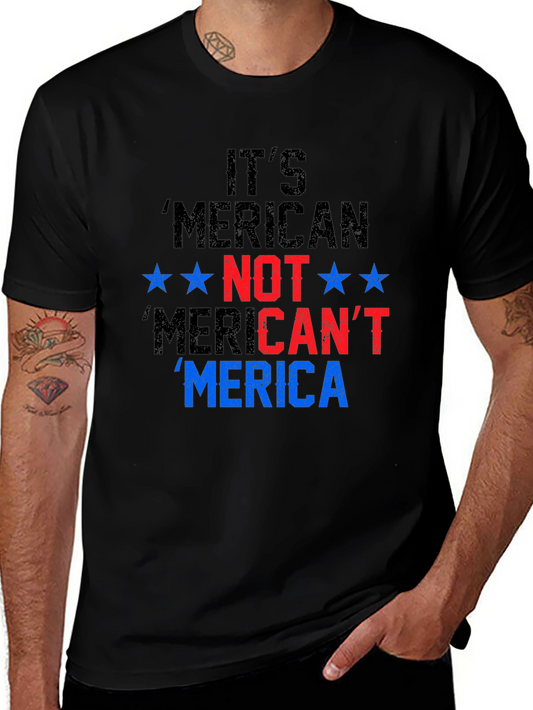Patriotic Merica T-Shirt - Its American Not Mericant