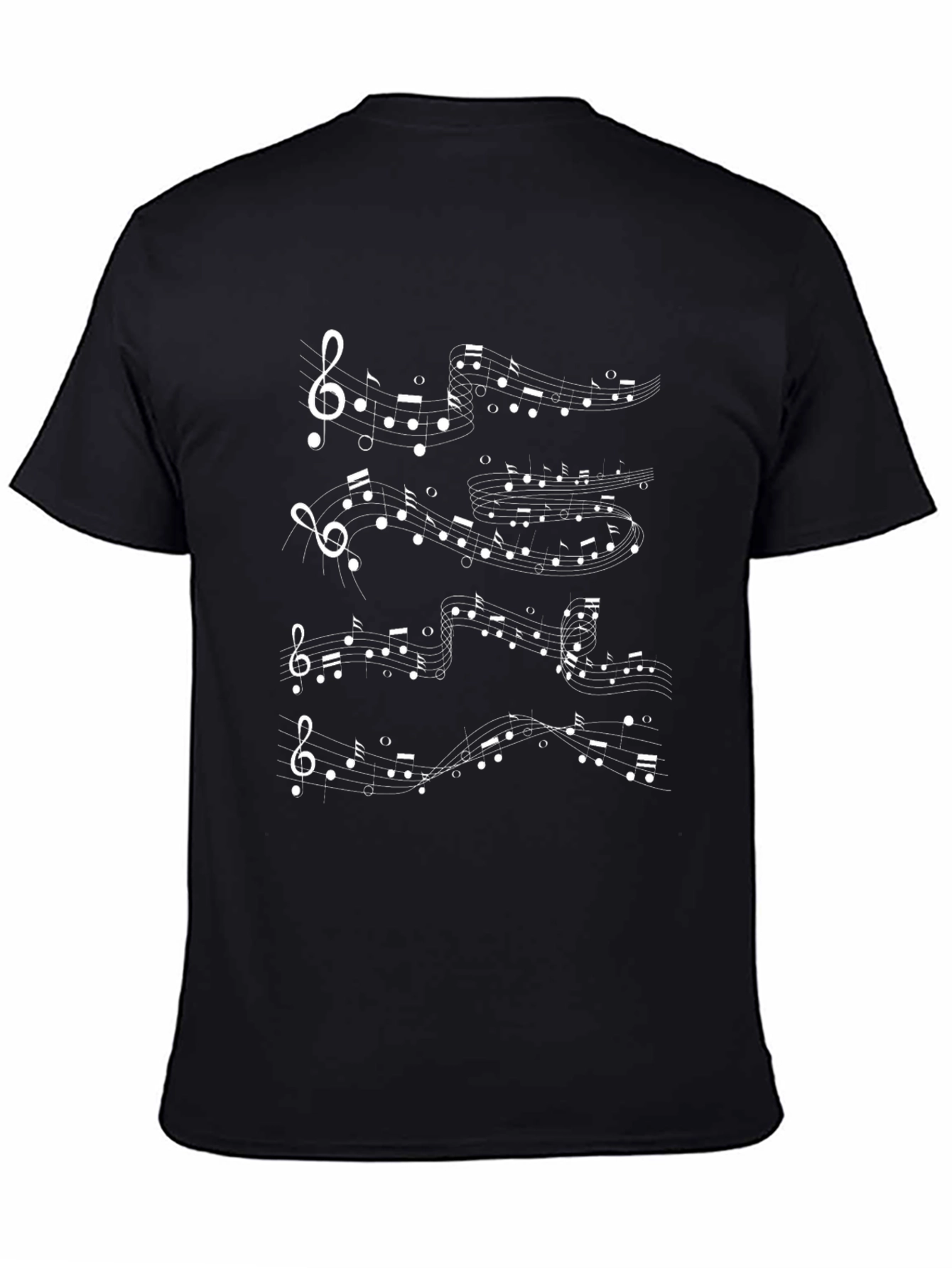 Musical Notes Black T-Shirt