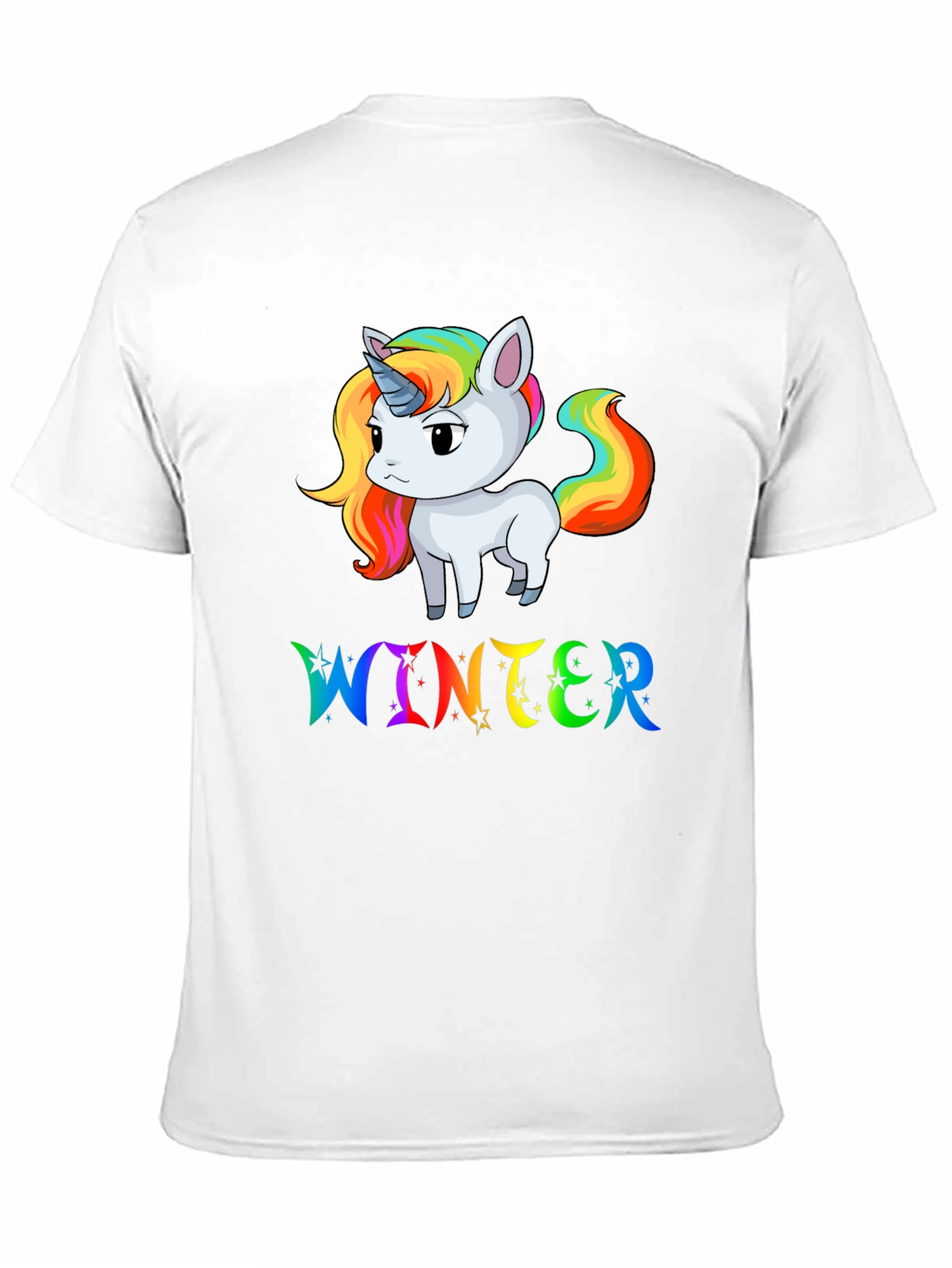 Rainbow Unicorn Winter T-Shirt
