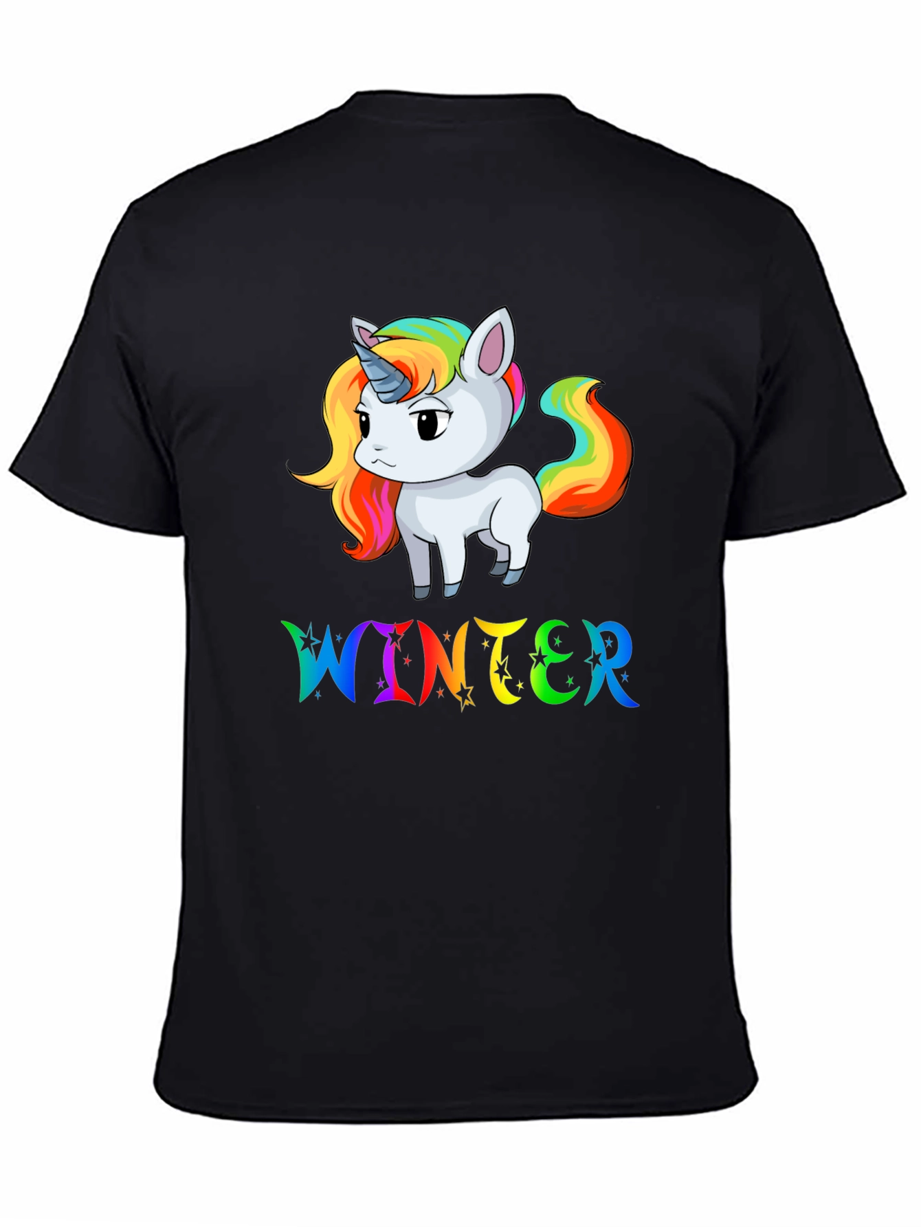 Rainbow Unicorn Winter T-Shirt