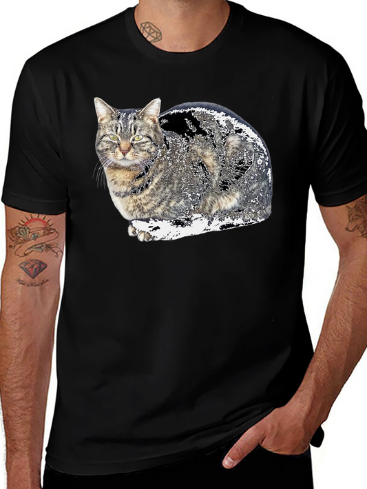 Cat Graphic Black T-Shirt