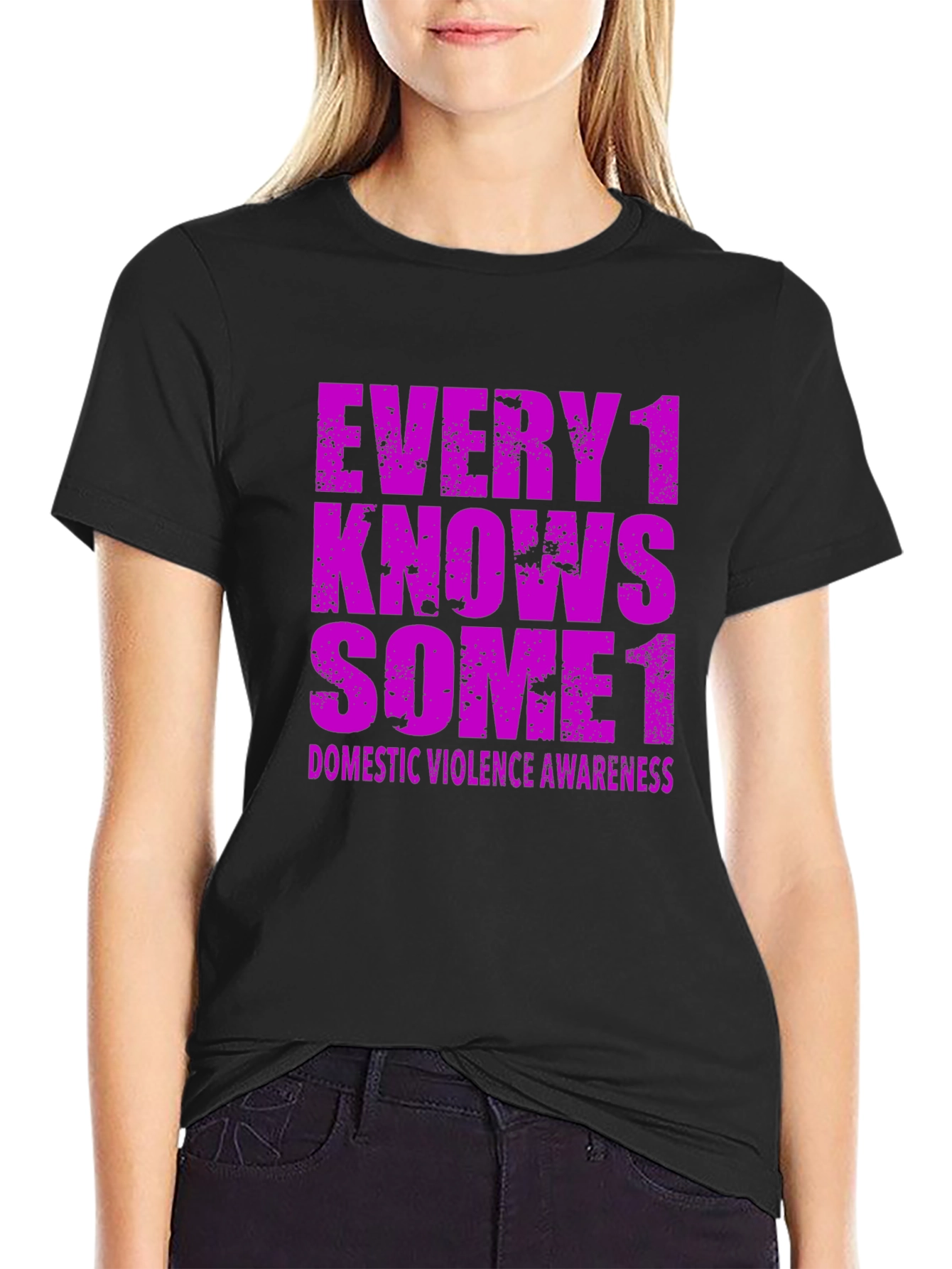 Every1 Knows Some1 Domestic Violence Awareness T-Shirt