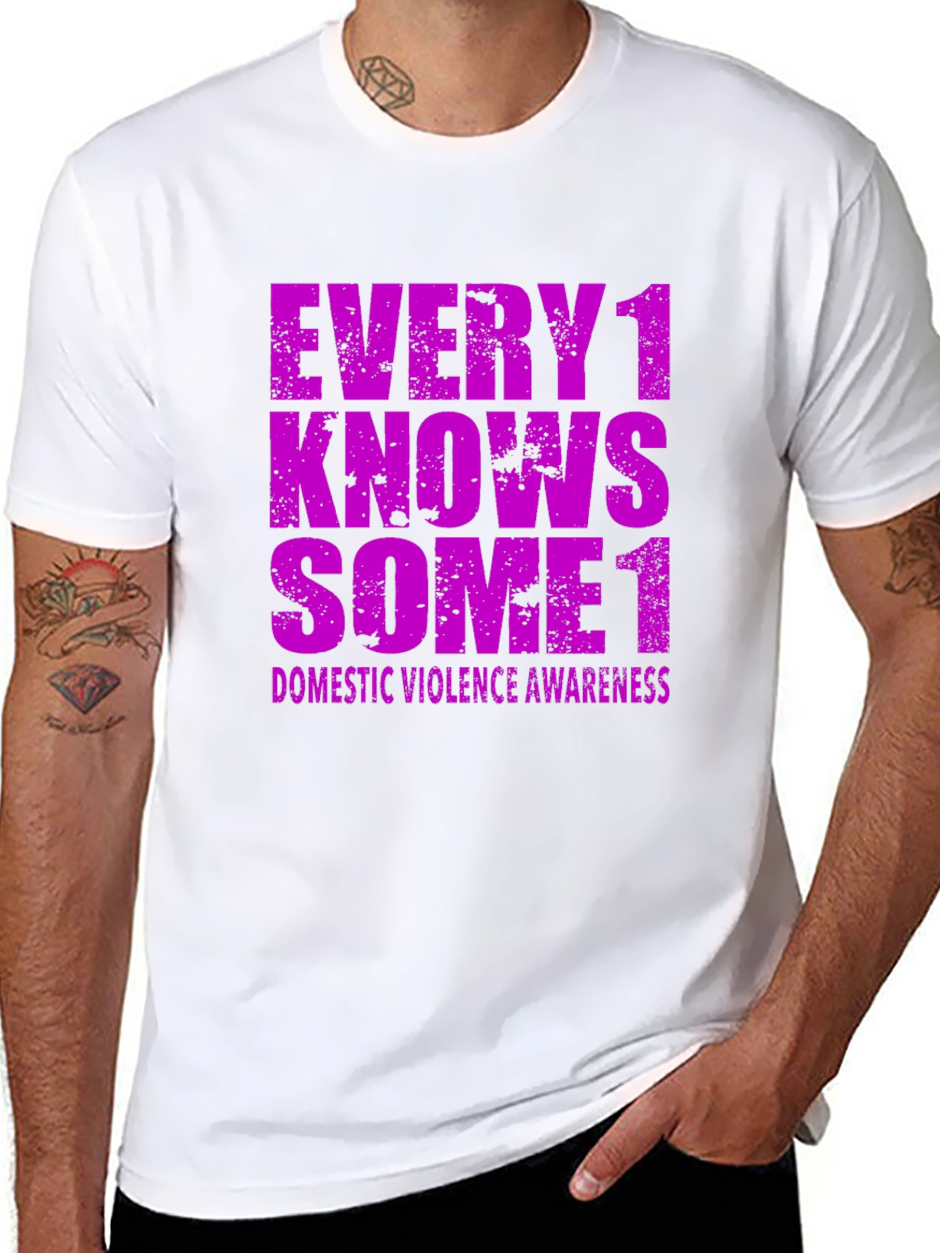 Every1 Knows Some1 Domestic Violence Awareness T-Shirt