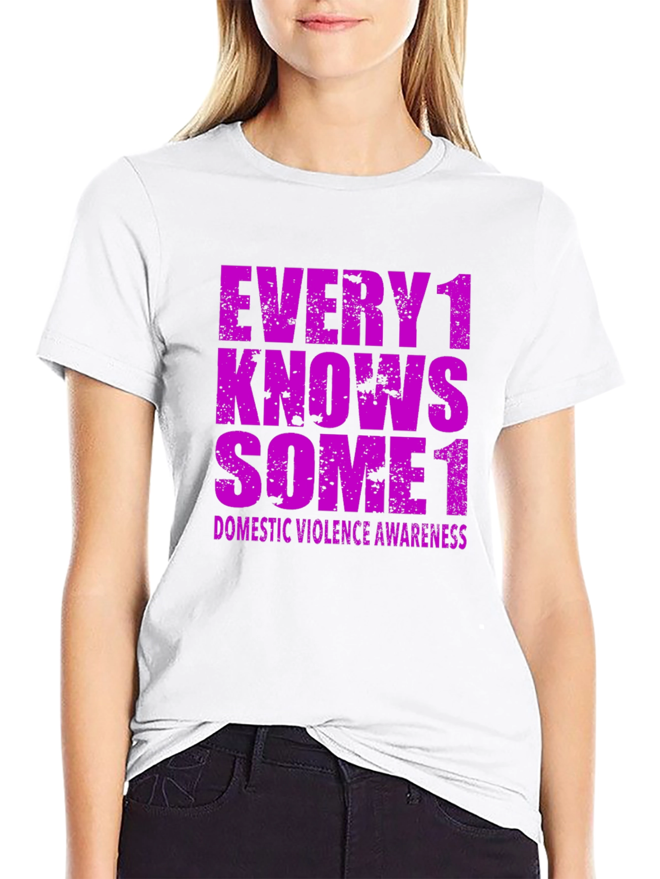 Every1 Knows Some1 Domestic Violence Awareness T-Shirt