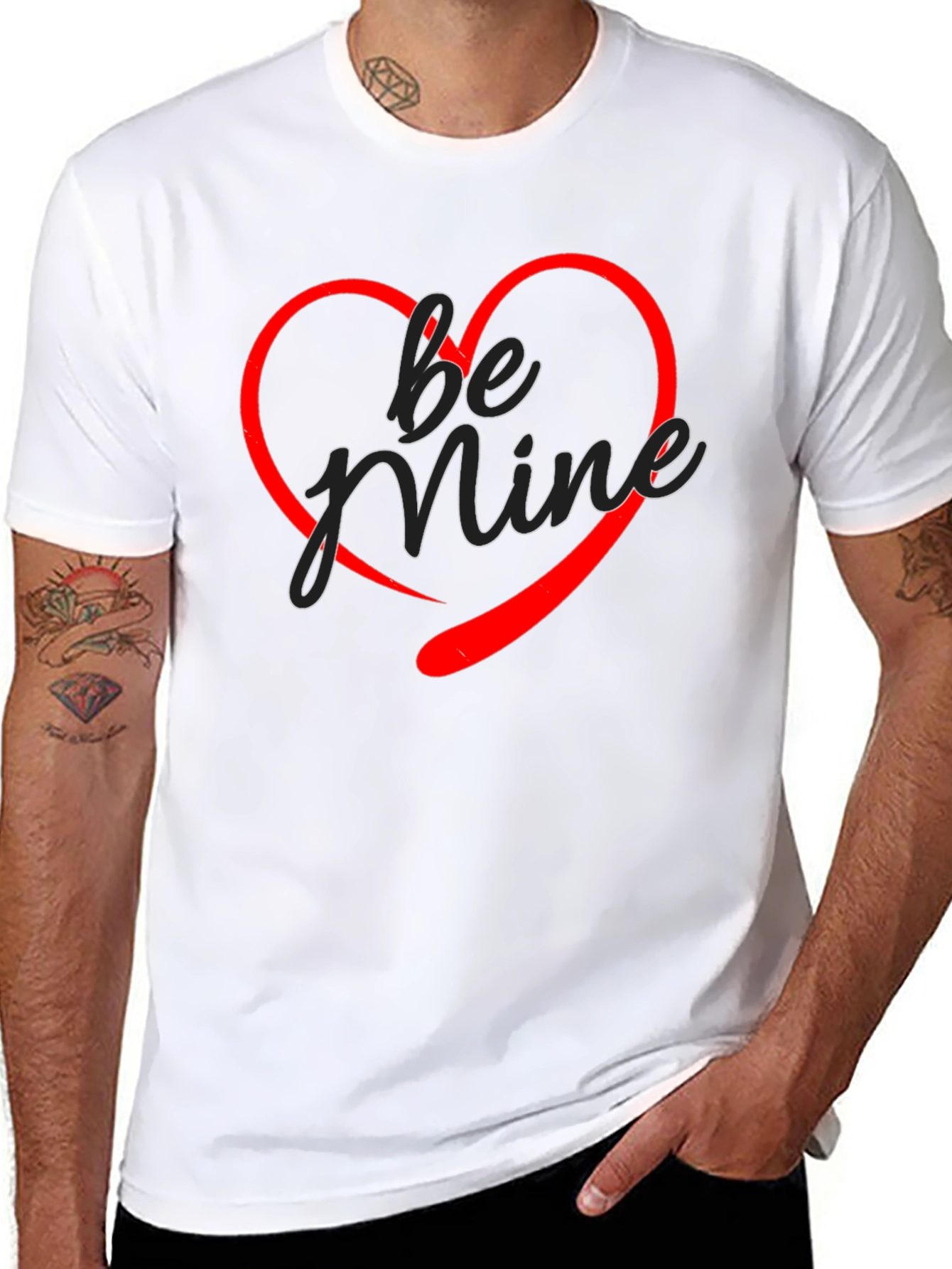 Be Mine Heart Graphic T-Shirt - Valentines Day