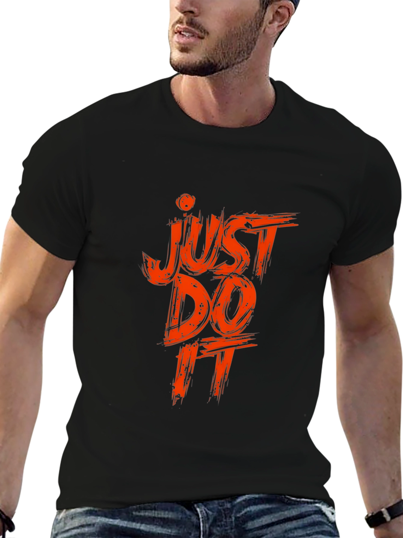 Just Do It Black Graphic Tee