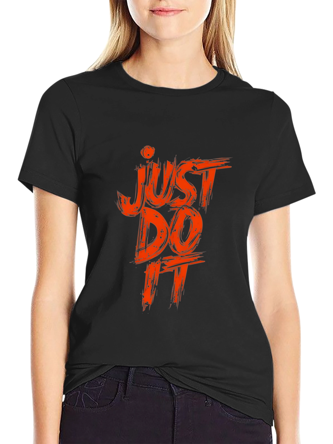 Just Do It Black Graphic Tee