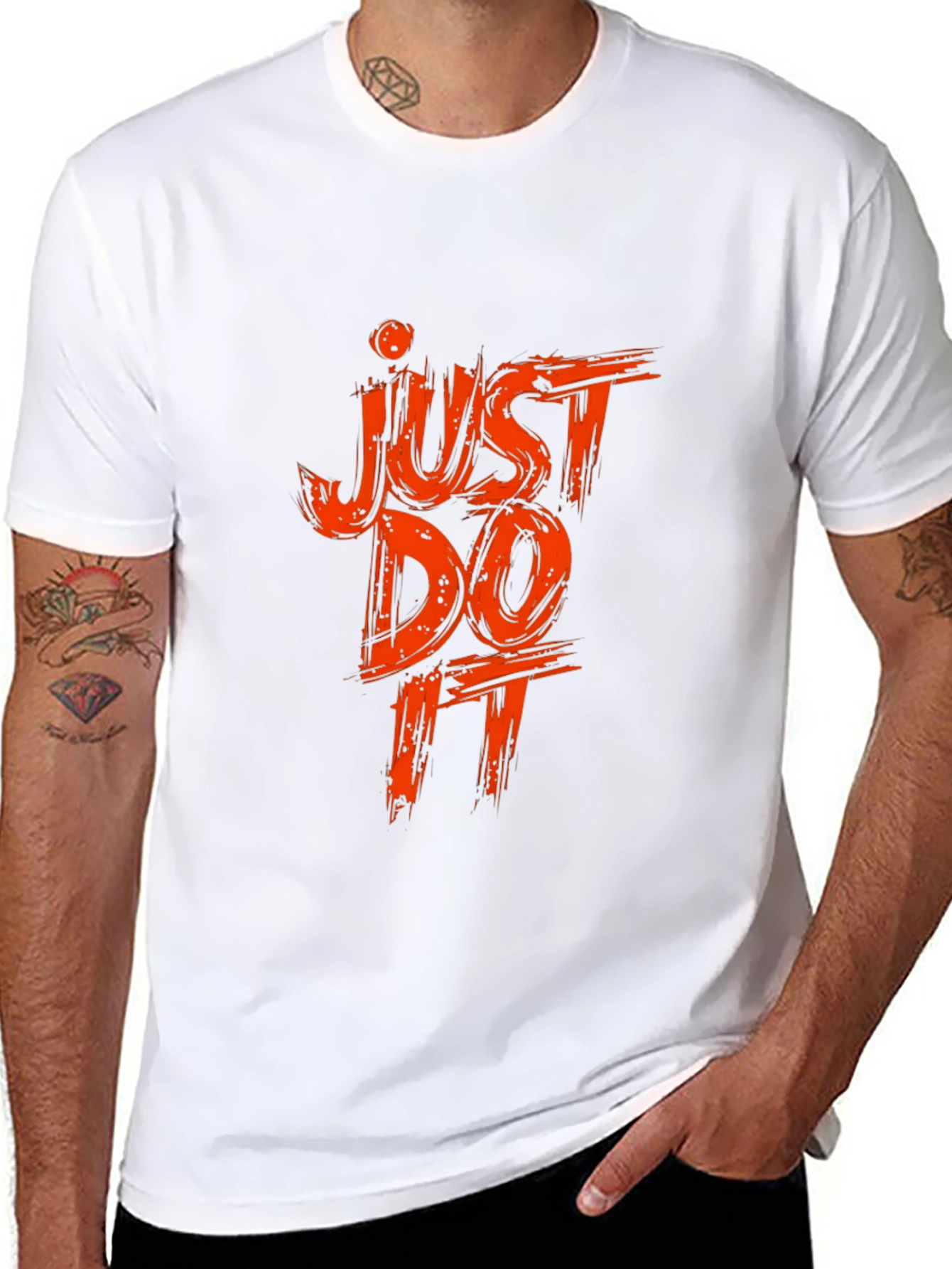 Just Do It Black Graphic Tee