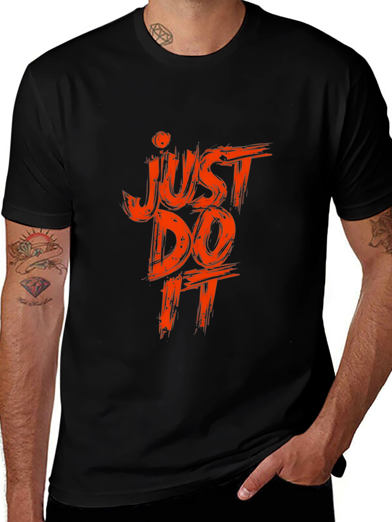 Just Do It Black Graphic Tee