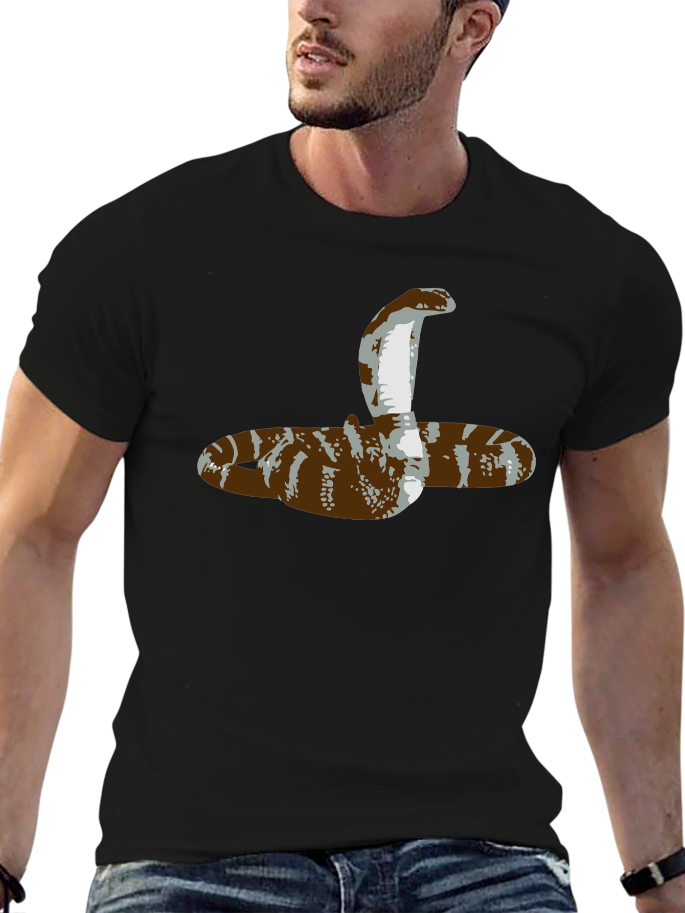 Cobra Snake Graphic Tee - Mens Black T-Shirt