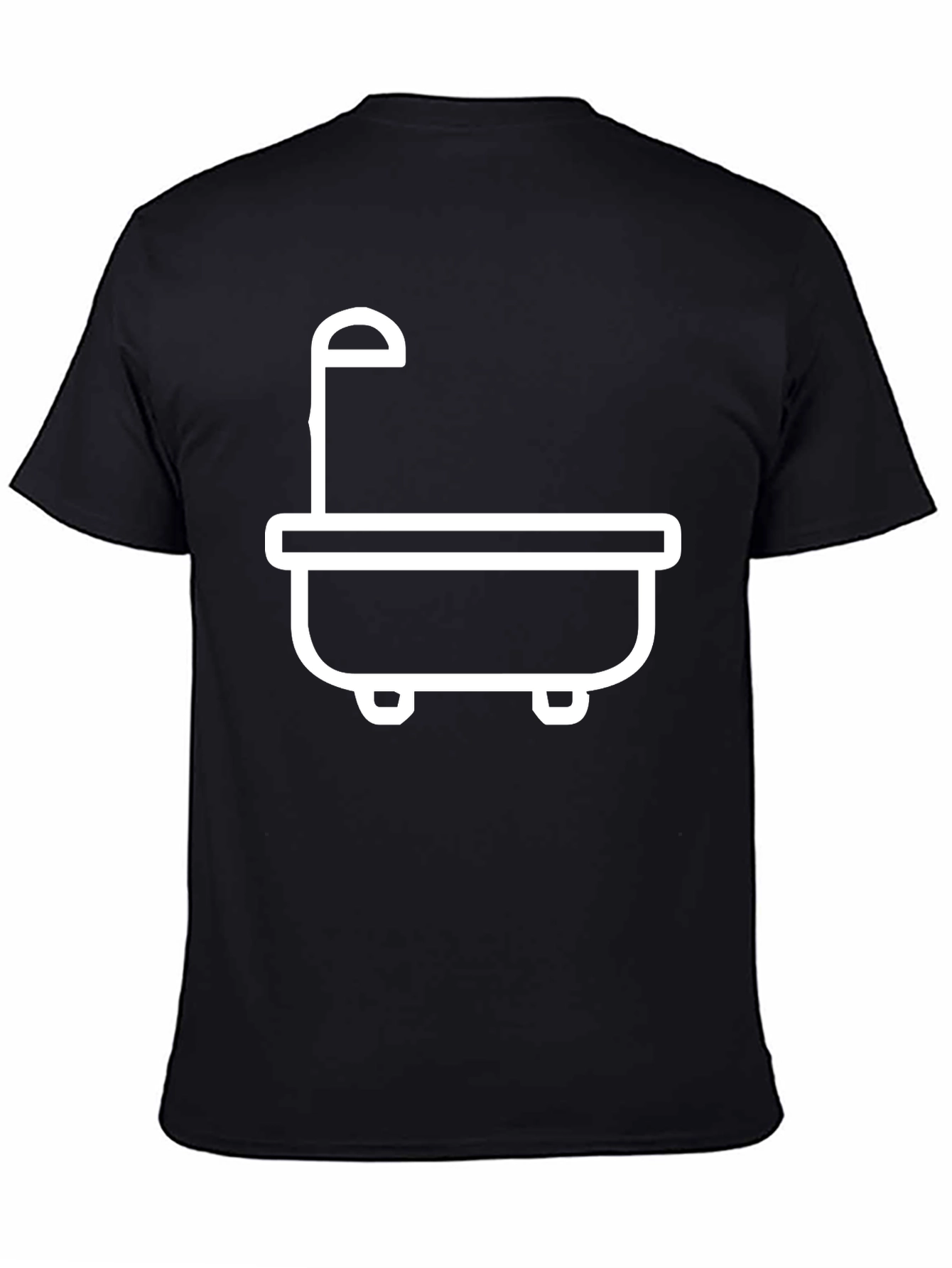 Bathtub Graphic Tee - Stylish Black Cotton T-Shirt