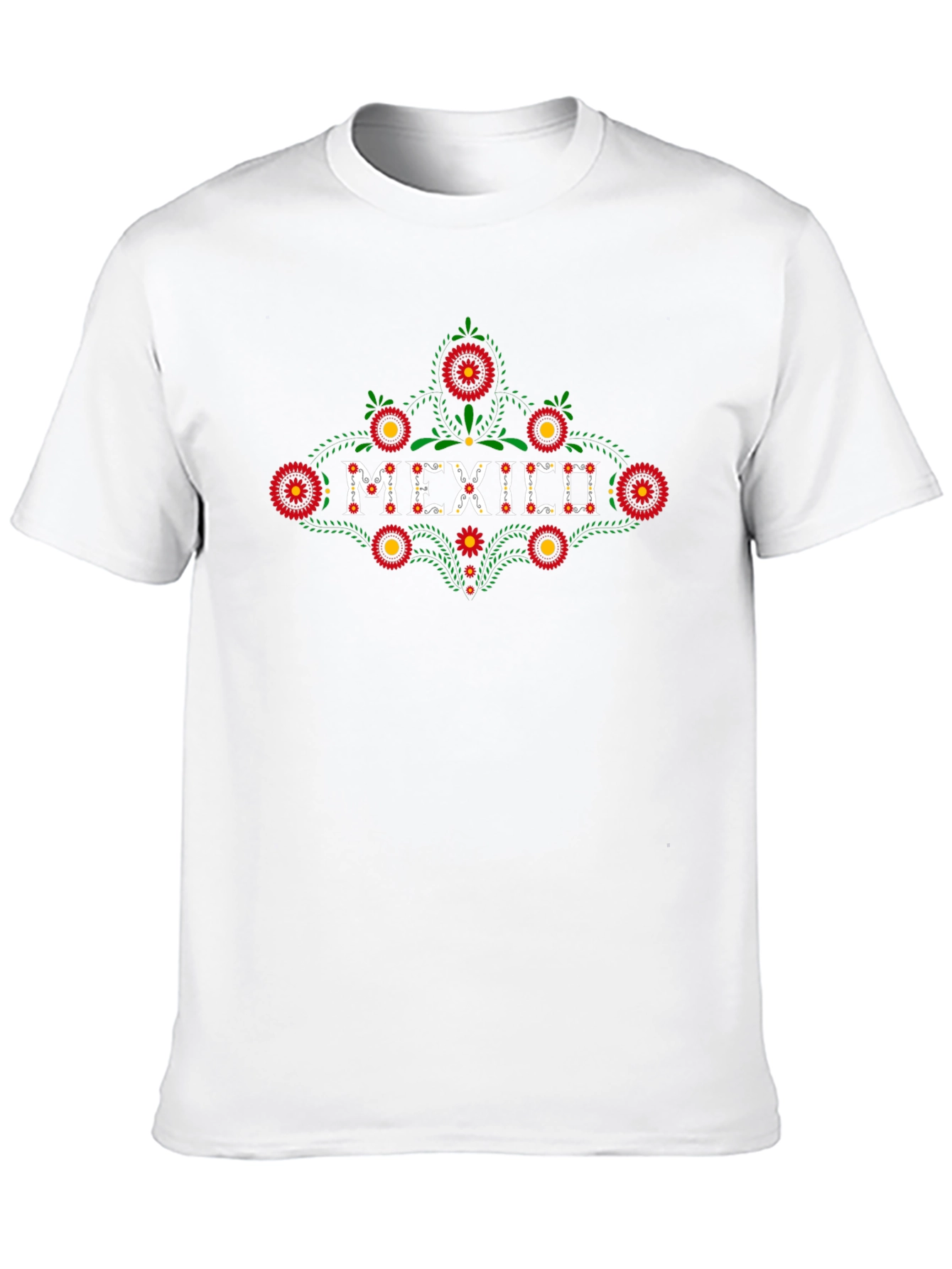 Mexico Floral Graphic T-Shirt - Black