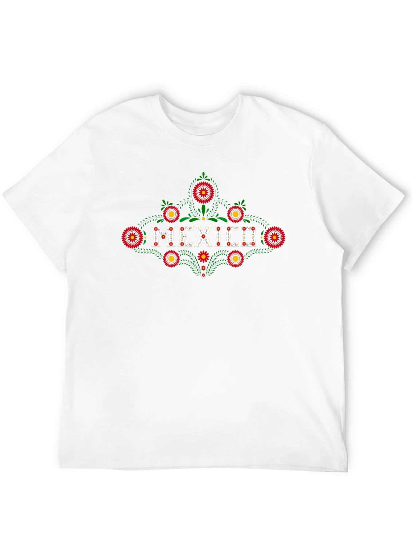 Mexico Floral Graphic T-Shirt - Black
