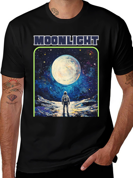 Moonlight Astronaut Graphic T-Shirt
