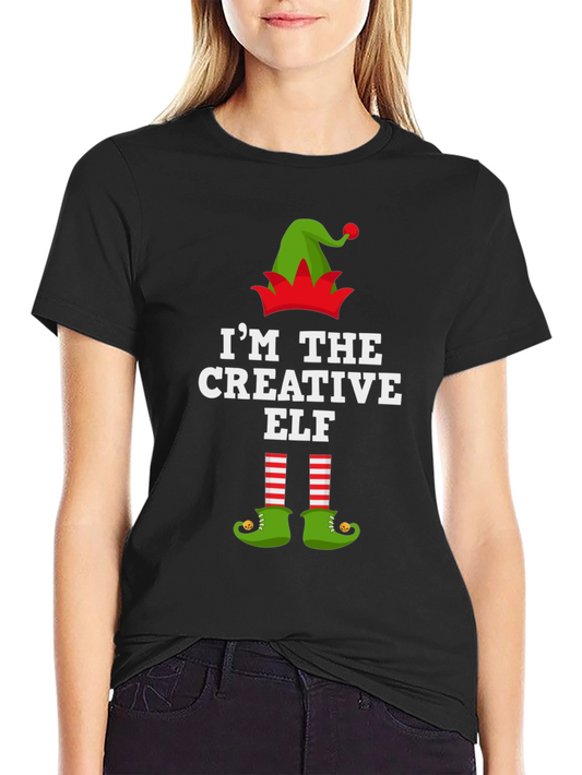 Creative Elf Graphic Tee - Holiday Fun!